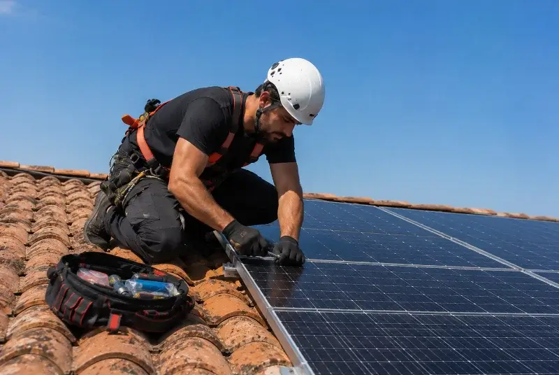 Maintenance et monitoring de panneaux solaires à Parcieux